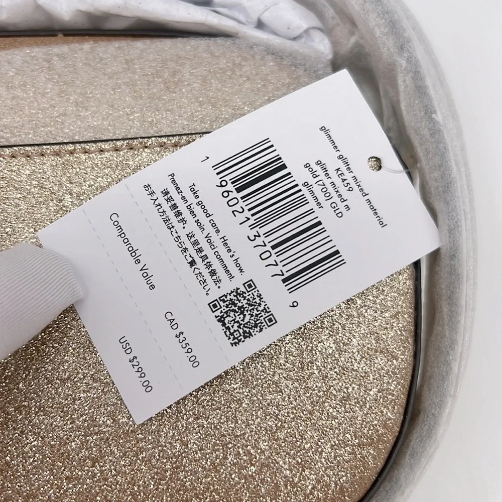 Kate Spade Glimmer Oval Camera Bag Gold